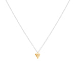 Heart Necklace, Silver & Gold Mix
