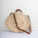 Woven Crossbody Basket Bag, Tan