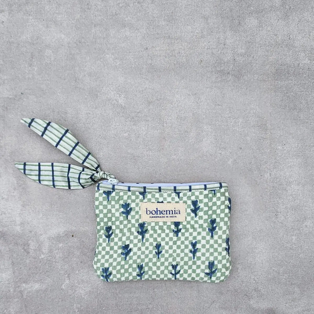 Tulip Check Coin Purse