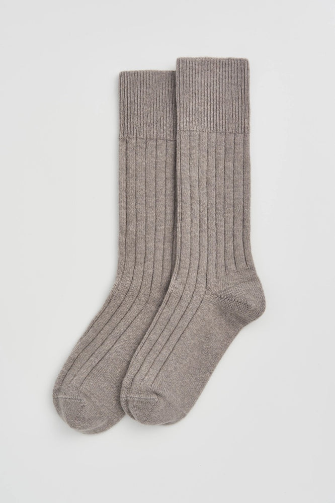 Grey Merino Bed Socks