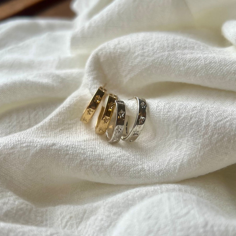 Starburst Hoops, 18ct Gold Vermeil