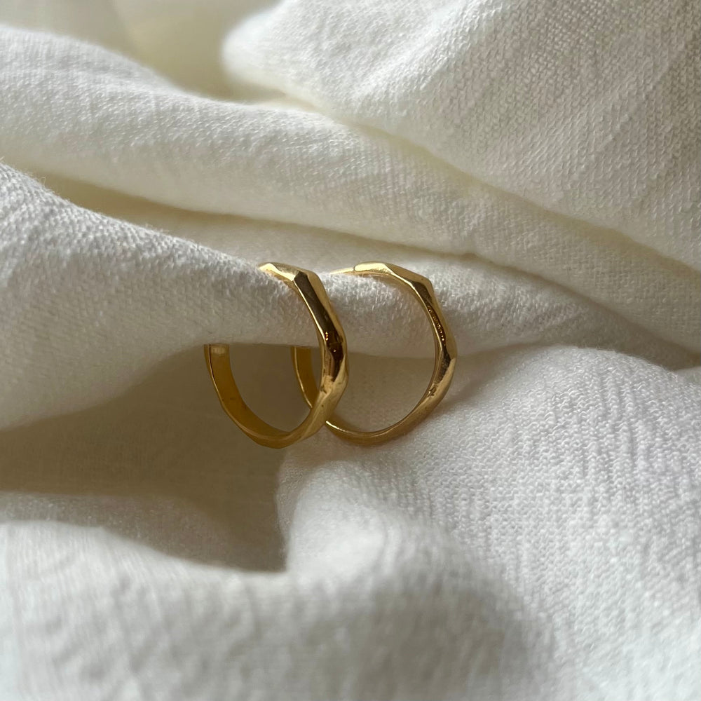 River Hoops, 18ct Gold Vermeil