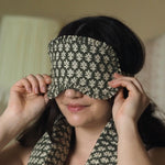 Blockprint Eye Mask - Forest