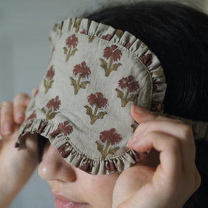 Blockprint Eye Mask - Tulip