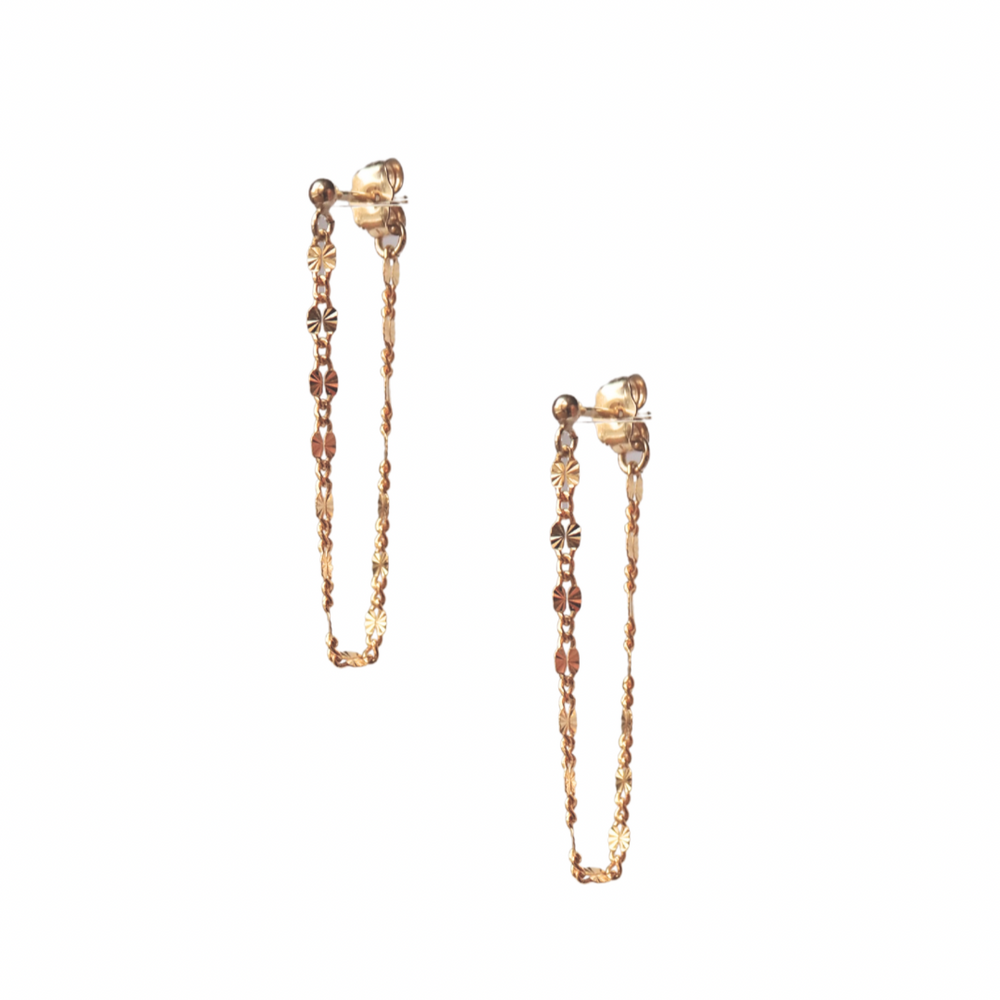 Rae Maxi Earrings, Gold