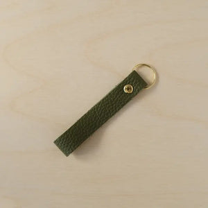 Studio Lowen Leather Loop Keyring - Olive