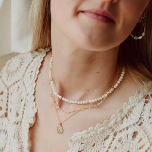 Rae Necklace, Gold
