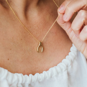 Wishbone Pendant Only, Gold Vermeil