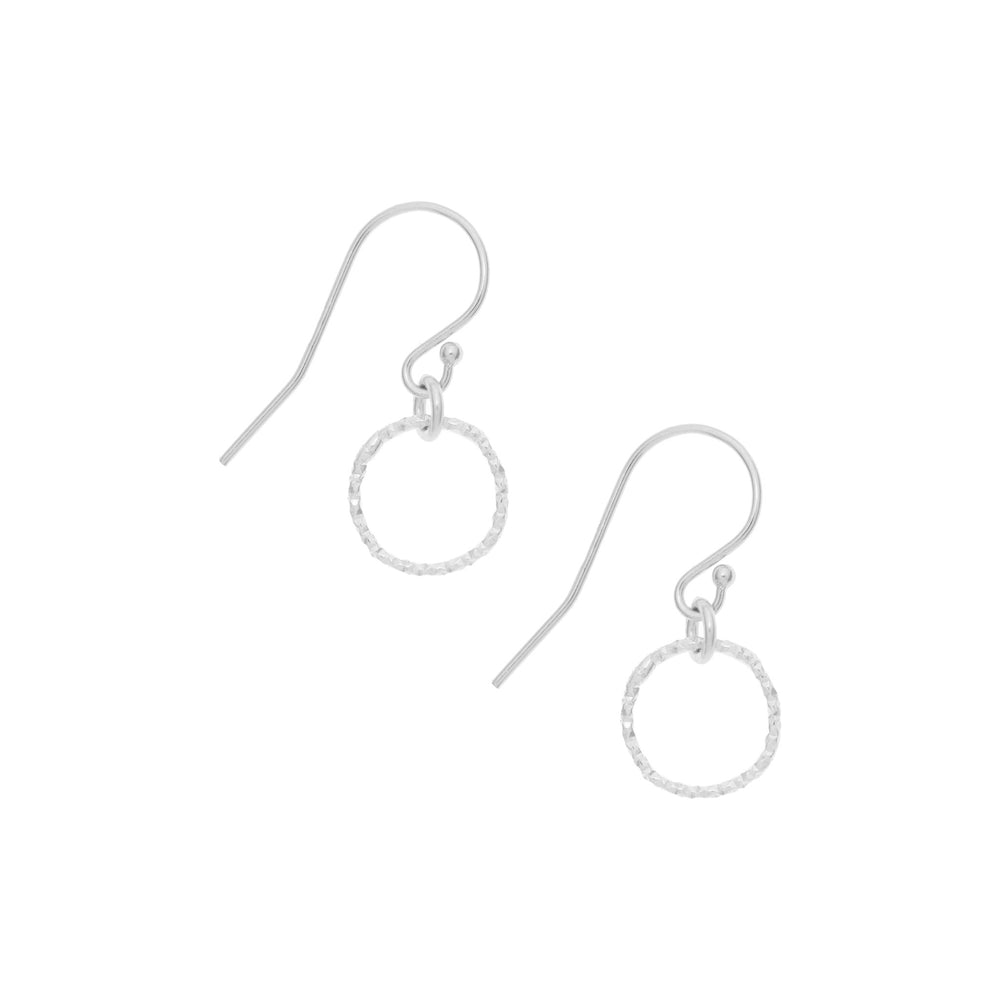 Halo earrings, silver