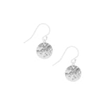 Radiance Coin Earrings, silver
