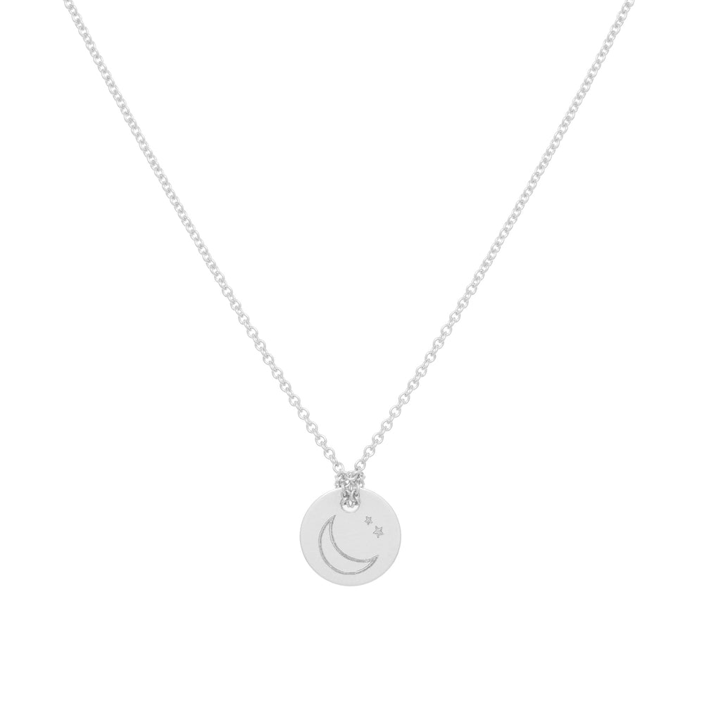 Moon Necklace, Sterling Silver