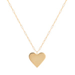 Maxi Heart Necklace, Gold