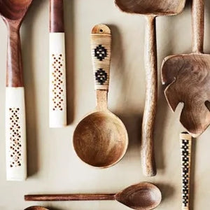 Carved Wooden Serving Spoon