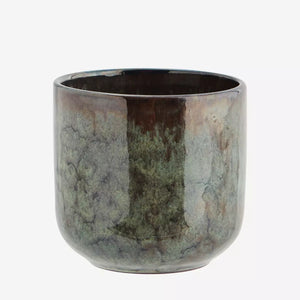 Green & Black Stoneware Mug