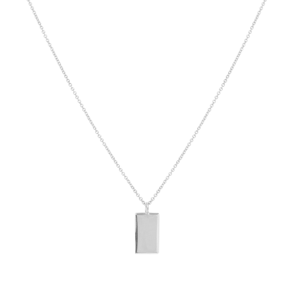 Talisman Rectangle Necklace, Silver