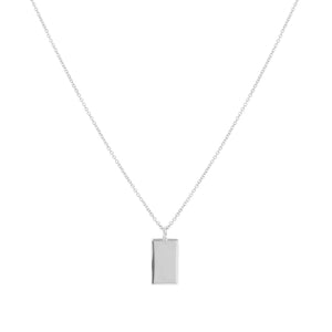 Talisman Rectangle Necklace, Silver