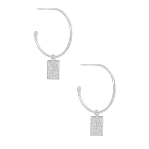 Be The Light Midi Hoops, silver