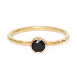 Black Spinel Orb ring