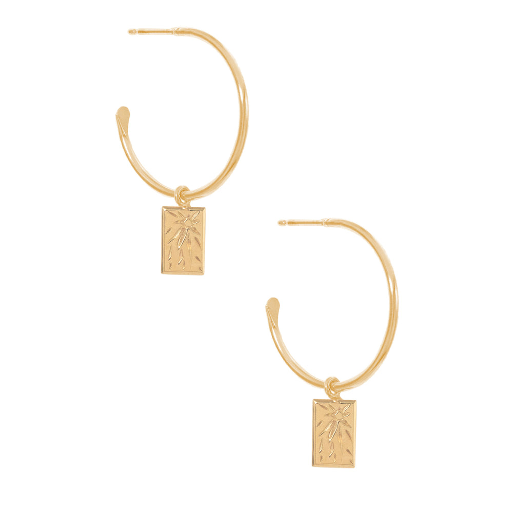 Be The Light Midi Hoops, Gold