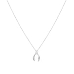 Wishbone Necklace, silver