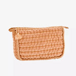 Velvet Quilted Pouch - Melon Sorbet