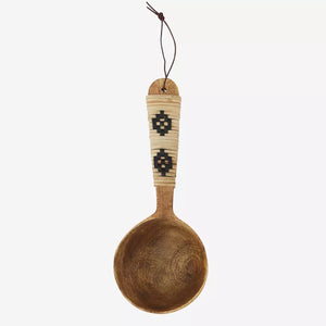 Carved Wooden Serving Spoon