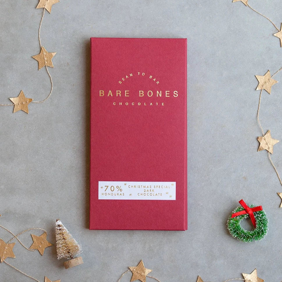 Bare Bones Christmas Special 70% Dark Chocolate