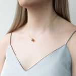 Large sphere necklace, silver & gold mix