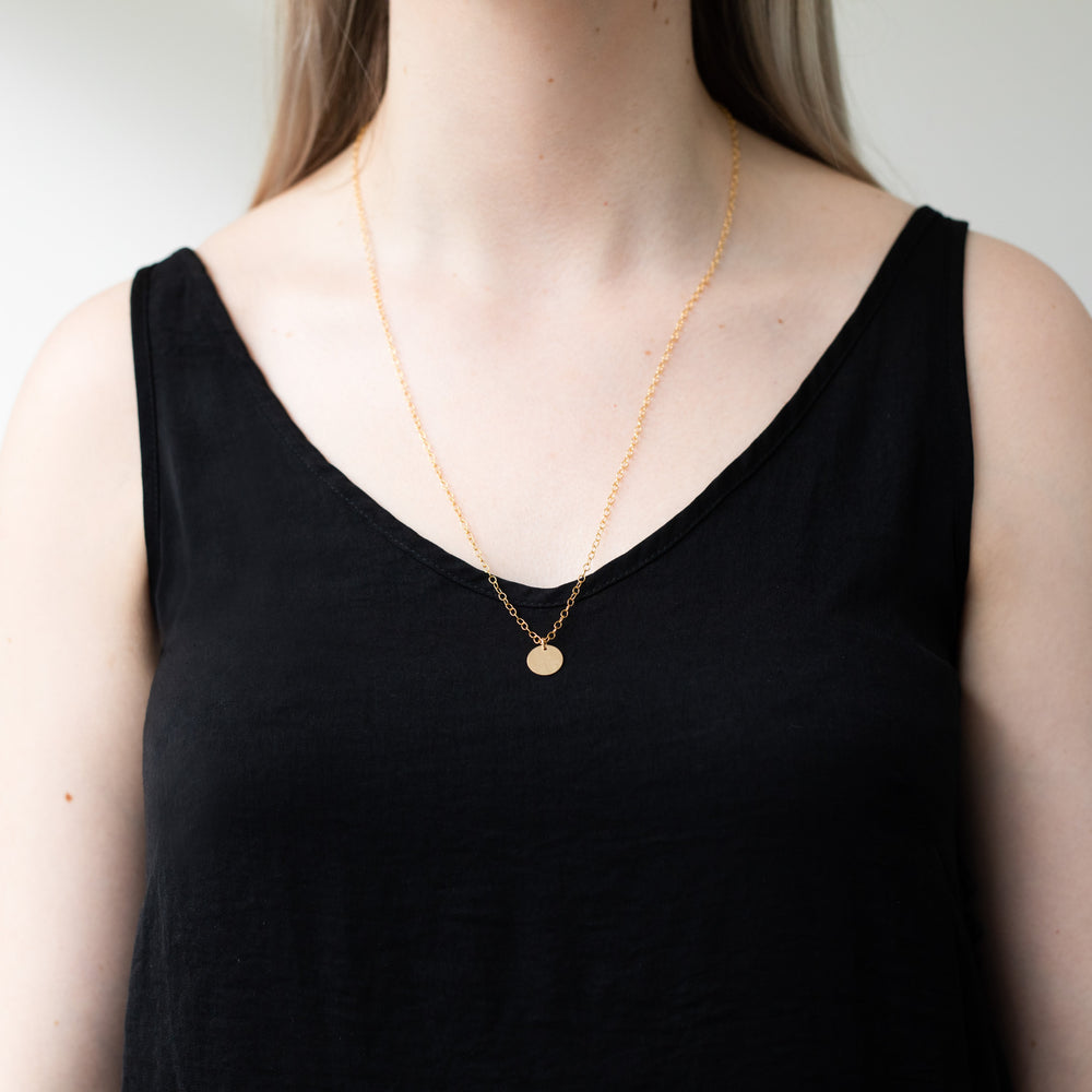 Long radiance coin necklace