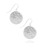Maxi Radiance Coin Earrings, Silver