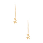 Star Charm Midi Hoop, Gold