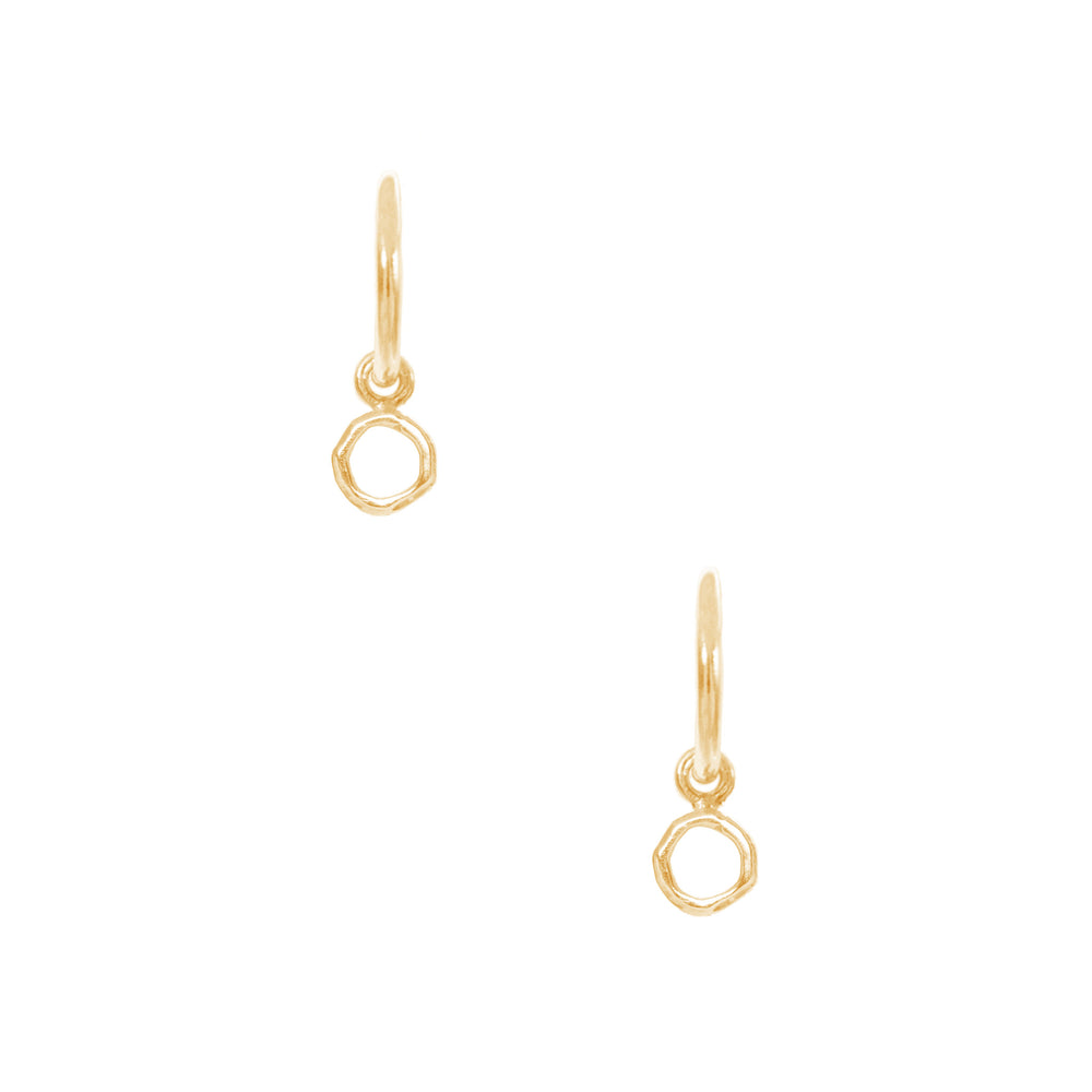 Halo Charm Mini Hoop, Gold