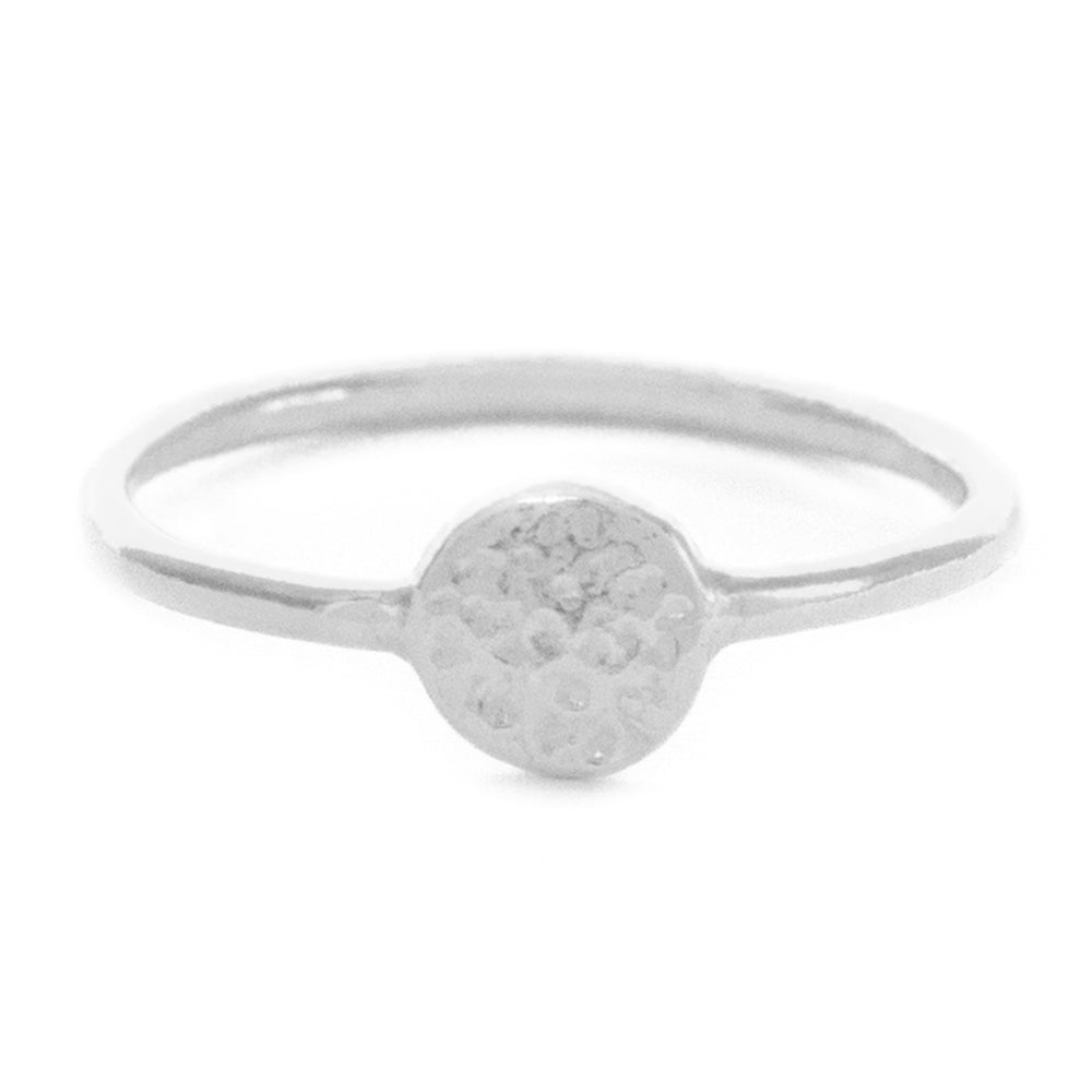 Coin Charm Ring, Silver