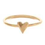 Heart Charm Ring, Gold