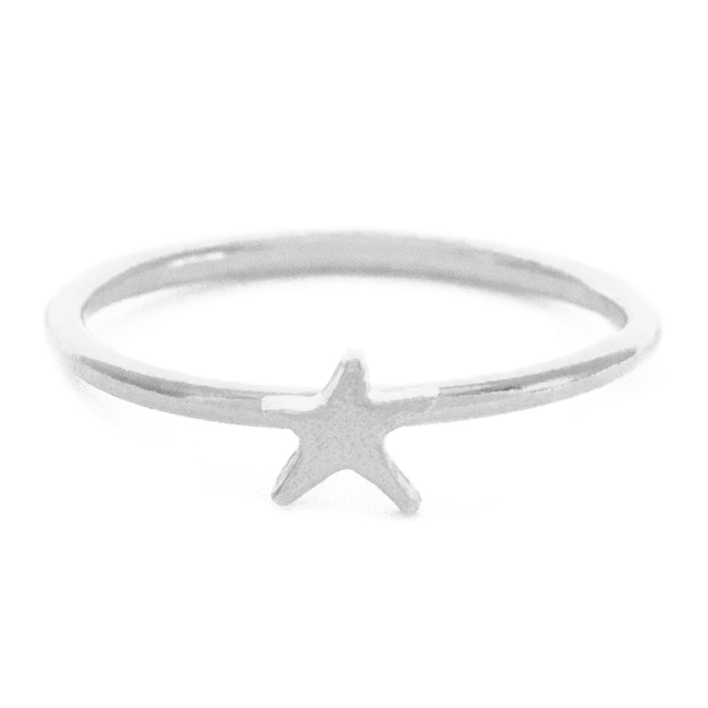 Star Charm Ring, Silver