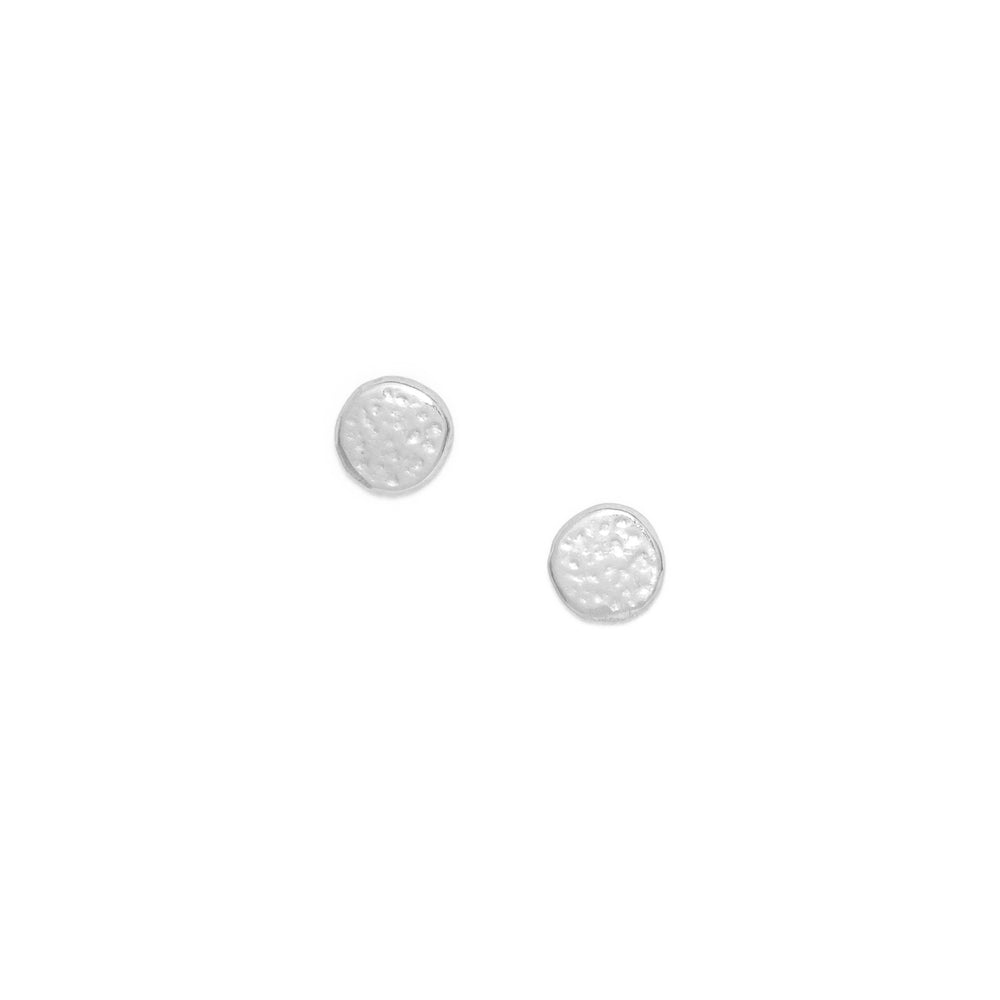 Radiance coin stud earrings, silver