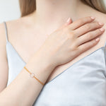 Halo bracelet, gold & silver