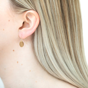 Radiance coin earrings, gold